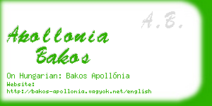 apollonia bakos business card